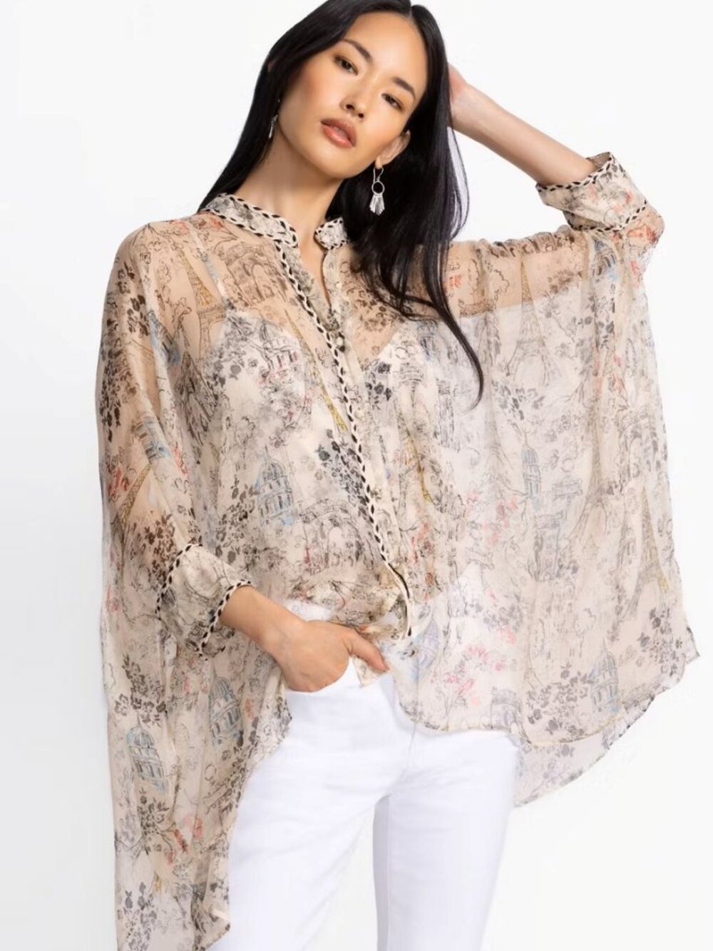 Johnny Was Jade KATIA OVERSIZED BLOUSE - Louise